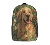 VUDBELAFC Golden Retriever Mochilas Para Niñas, Niños Mochilas Escolare Juveniles De Primaria Mochila Infantil Impermeable Chica Mochilas De Viaje Colegio Bolsas De Gran Capacidad 17inch