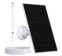 VUEBEE Panel solar de 7 W para cámara de seguridad, cargador de panel solar compatible con Eufycam 2C/2C Pro/2/2 Pro/E20/E40/E, panel solar USB con puerto USB-C, con conector micro USB y enchufe de