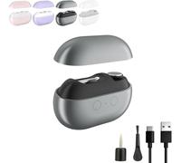 Vueeeze EasyClip Smart Nail Clipper, sistema de corte/molienda integrado, cortaína eléctrica de múltiples funciones, cortadoras automáticas de uñas con iluminación (Black)