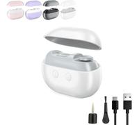 Vueeeze EasyClip Smart Nail Clipper, sistema de corte/molienda integrado, cortaína eléctrica de múltiples funciones, cortadoras automáticas de uñas con iluminación (White)