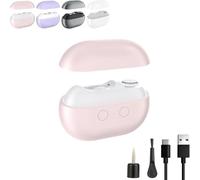 Vueeeze EasyClip Smart Nail Clipper, sistema de corte/molienda integrado, cortaína eléctrica de múltiples funciones, cortadoras automáticas de uñas con iluminación (Pink)
