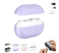 Vueeze Easyclip Smart Nail Clipper，Glosrity 3-In-1 Electric Nail Trimmer，All in One Household Compact Electric Nails Clipper with Trimming Polishing Function，Usb toenail Clippers with Light (Purple)