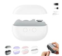 Vueeze Easyclip Smart Nail Clipper，Glosrity 3-In-1 Electric Nail Trimmer，All in One Household Compact Electric Nails Clipper with Trimming Polishing Function，Usb toenail Clippers with Light (White)