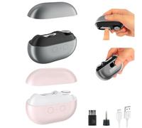 Vueeze Easyclip Smart Nail Clipper, Glosrity Easy Clip 3-in-1 Electric Nail Trimmer and File with LED Light, USB Rechargeable Automatic Nail Care Tool for Adults, Seniors, Home Use(2color-a)