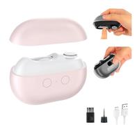 Vueeze Easyclip Smart Nail Clipper, Glosrity Easy Clip 3-in-1 Electric Nail Trimmer and File with LED Light, USB Rechargeable Automatic Nail Care Tool for Adults, Seniors, Home Use(Pink)