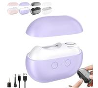 Vueeze Easyclip Smart Nail Clipper, Glosrity/Pubyfun Easy Clip 3-in-1 Multi-Functional Smart Nail Clipper, LED Light, Nail Trimmer, Total Nail Care (Purple)