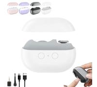 Vueeze Easyclip Smart Nail Clipper, Glosrity/Pubyfun Easy Clip 3-in-1 Multi-Functional Smart Nail Clipper, LED Light, Nail Trimmer, Total Nail Care (White)
