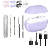 Vueeze EasyClip Smart Nail Clipper - Integrated Shear/Grinding System, LED Safety Lighting, Easy Clip Nail Clippers, Two Grinding Heads Suitable for Grinding Large Areas and Crevices(Purple)