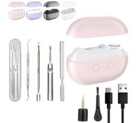 Vueeze EasyClip Smart Nail Clipper - Integrated Shear/Grinding System, LED Safety Lighting, Easy Clip Nail Clippers, Two Grinding Heads Suitable for Grinding Large Areas and Crevices(Pink)