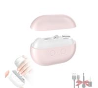 Vueeze EasyClip Smart Nail Clipper, Multi-Function Electric Nail Clippers and Polisher with LED Light & Storage Box, USB Rechargeable, Cut and Polish Nails in One Piece, for Adults(Pink,1PC)