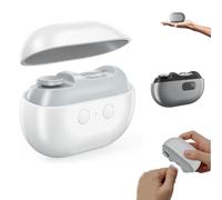 Vueeze Easyclip Smart Nail Clipper, Multi-Function Electric Nail Clippers, with LED Light, Nail Scraps Storage and Polishing, USB Rechargeable Nail Trimmer, Total Nail Care (White)