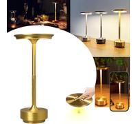 Vueeze Ecolume Table Lamp,LED Portable Outdoor Dining Table Light,Touch Three-Color Adjustment Cordless Table Lamp,Rechargeable Nightlight,for Kitchen Counter Bedroom Patio