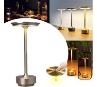 Vueeze Ecolume Table Lamp,LED Portable Outdoor Dining Table Light,Touch Three-Color Adjustment Cordless Table Lamp,Rechargeable Nightlight,for Kitchen Counter Bedroom Patio