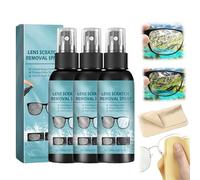 Vueeze - Limpiador de lentes, removedor de arañazos para gafas, spray limpiador Vueez Lensluxe, limpiador de pantalla, spray y toallita, antiarañazos, repara arañazos, para gafas de sol, lente de