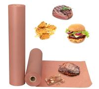 Vueinrg 2 Rollos Papel de carnicero rosa,30cm x 10m Papel Kraft para Barbacoa Butcher Paper para BBQ, Ahumador, Carne de Pescado, Cocina Perfecta