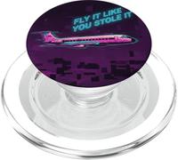 Vuela como si lo robaste Avión Retro Piloto PopSockets PopGrip para MagSafe