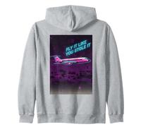 Vuela como si lo robaste Avión Retro Piloto Sudadera con Capucha