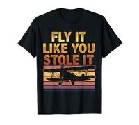 Vuela como si lo robaste Piloto Retro Camiseta