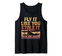 Vuela como si lo robaste Piloto Retro Camiseta sin Mangas