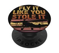 Vuela como si lo robaste Piloto Retro PopSockets PopGrip Adhesivo