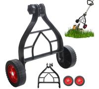 Vuelas de soporte para ruedas de cortacésped ajustables ajustables para la varilla de recortador de 25 mm-28 mm rueda auxiliar de empuje fácil para caminar detrás de la cuerda accesorios accesorios d