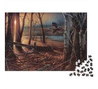 Vuelos de Pavo Salvaje Rompecabezas 1000 Piezas De Cartón Grueso Juego De Rompecabezas Anti Estrés Adultos para Cuadro para Decorar como Regalo Original 38x26cm/1000pcs