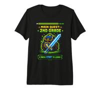 Vuelta a la Escuela Main Quest 2do Grado Segundo Grado Videojuego Camiseta Premium