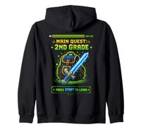 Vuelta a la Escuela Main Quest 2do Grado Segundo Grado Videojuego Sudadera con Capucha