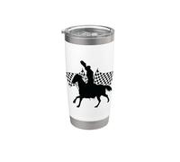 Vuelta de victoria con un vaquero animador Vaso térmico de acero inoxidable de doble pared