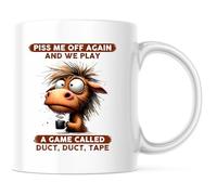 Vuelve A Cabrearme Y Jugamos A Un Juego Llamado Conducto, Conducto, Cinta Adhesiva Taza Único Tazas De Cerámica Duradero Tazas De Desayuno Para Escuela Hogar Té 330Ml