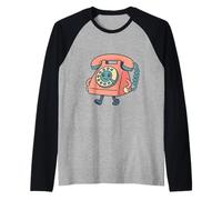 Vuelve a llamarlo. Nostalgia tecnológica Retro, Vintage. Camiseta Manga Raglan