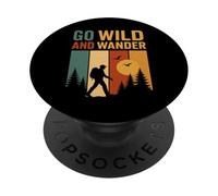 Vuélvete salvaje y pasea - La aventura te espera senderismo al aire libre vintage PopSockets PopGrip Adhesivo
