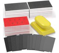 Vueqkueg Bloque Lijado 25Pcs 80-3000 Control Ergonomía Granos | Agarre firme y distribución de presión para un lijado suave y uniforme en bordes y contornos.