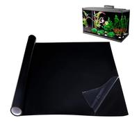 Vuggdt Fondo estático de acuario | Papel pintado de fondo de pecera | Póster de pecera negro adhesivo estático | Decoración de fondo de PVC negro para acuario (40 x 200 cm)