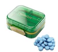 Vuggdt Pastillero semanal | Organizador de medicamentos portátil con 7 compartimentos | Pastillero con tapa para viajes de negocios, caja de organización para bolso, bolsa de hombro