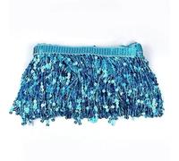 VUIKLCty 10 Yards of Sequin Fringe Trim For Clothing Decoration Accessories and DIY Garment Sewing(BLU)