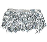 VUIKLCty 10 Yards of Sequin Fringe Trim For Clothing Decoration Accessories and DIY Garment Sewing(Silver)