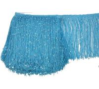 VUIKLCty 2-Metre Sequinned Fringed Lace-Trimmed Ribbon, Suitable For Latin Dance Skirts and Stage Costumes(Color7)