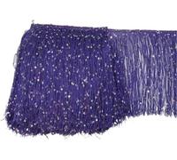VUIKLCty 2-Metre Sequinned Fringed Lace-Trimmed Ribbon, Suitable For Latin Dance Skirts and Stage Costumes(Color6)
