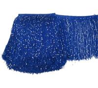 VUIKLCty 2-Metre Sequinned Fringed Lace-Trimmed Ribbon, Suitable For Latin Dance Skirts and Stage Costumes(Color8)