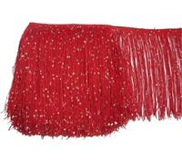 VUIKLCty 2-Metre Sequinned Fringed Lace-Trimmed Ribbon, Suitable For Latin Dance Skirts and Stage Costumes(Color3)