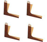 VUIKLCty 4 Piezas de pie de Apoyo Triangular for gabinete, Soporte for sofá, Mueble de TV, Estable, patrón de Roble Rojo, 15 cm
