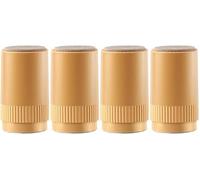 VUIKLCty 4 Uds. Elevadores de Muebles de elevación de 50/75/100MM elevadores de Cama de ABS, pies de Muebles autoadhesivos, Patas de Mesa Ajustables for gabinete de Cocina(Gold,100MM)