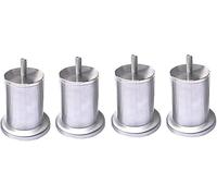 VUIKLCty 4 Uds pies de Muebles de Metal, Patas de Mesa de Metal con reemplazo de Rosca M8 preperforado, Acero Inoxidable DIY for gabinete de Cocina(15CM)