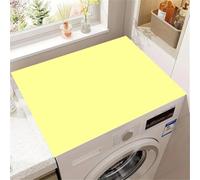 VUIKLCty Almohadilla de Tapa for Lavadora de Tambor de Color sólido: Cubierta a Prueba de Polvo, Cubierta Protectora Solar, Absorbente, Antideslizante(Giallo,36x46cm)