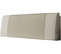 VUIKLCty Cama de Respaldo Almohada Atrás Cojín Cojines Mesa de Noche a la cabecera Acolchada Lumbar Columna Vertebral Almohadillas reposacabezas Lectura removible Lavable(Beige,200x10x60cm)