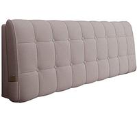 VUIKLCty Cama de Respaldo de la Cama con Almohada Cojín de Respaldo Big Tapicido Cabecero Suave Lectura Tapizada Lavable(A,200x10x58cm)