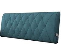VUIKLCty Cama de Respaldo de la Cama con Almohada Cojines de la Parte Trasera Mesa de Noche Grande sin cabecera Lectura Acolchada Lumbar Columna Vertebral Lavable(BLU,120x10x60cm)