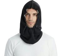 VUIKLCty Capucha Faraday con Bloqueo Gorra de Tela Plateada Casco Protector contra radiación electromagnética Ajustable reducido Capucha Protectora de Fibra Plateada Cómoda y Transpirable(Nero)