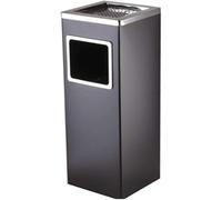 VUIKLCty Cenicero Vertical Papelera for Exteriores Papelera de Acero Inoxidable for Exteriores Papelera Cuadrada Papelera for Exteriores Almacenamiento(Nero)